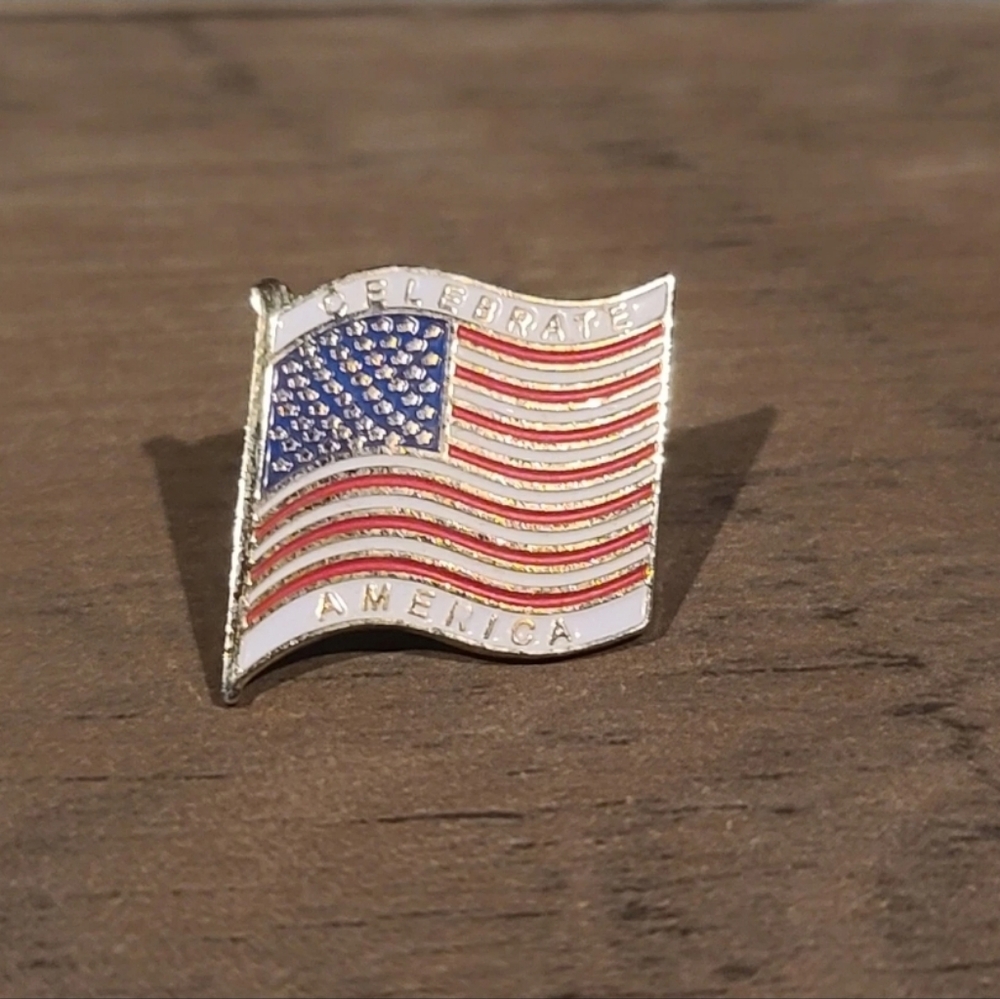 Vintage CELEBRATE AMERICA Lapel Pin Pinback [ Read Details ]